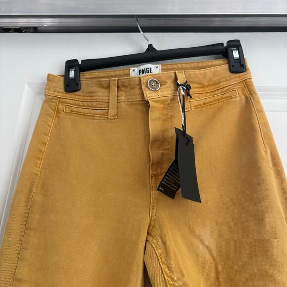 NWT Paige Colette Crop Flare Jeans Sz 26 Dandelion - Picture 5 of 13
